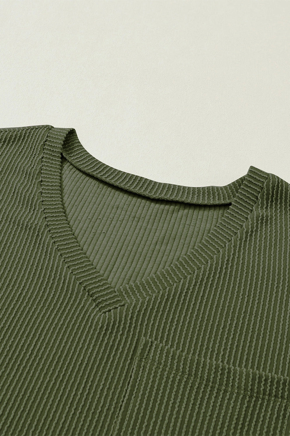 Ariel V Neck Chest Pocket Loose T-Shirt