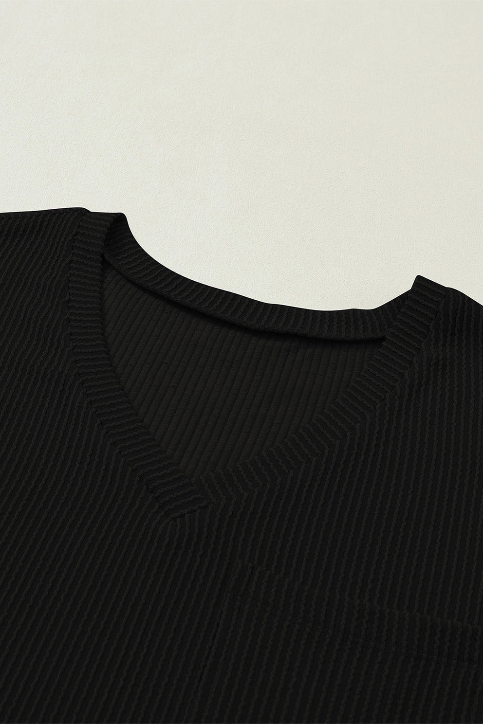 Ariel V Neck Chest Pocket Loose T-Shirt